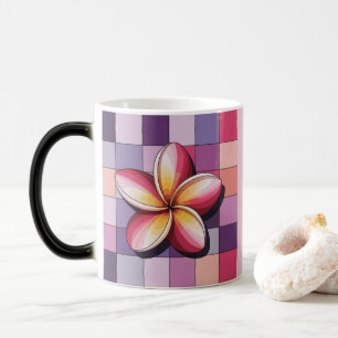 Pink Plumeria Flower Morphing Mug