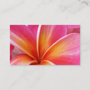 Pink Plumeria Frangipani Hawaii Flower Hawaiian Business Card