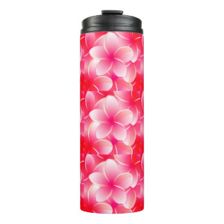 Pink Plumeria Thermal Tumbler