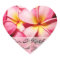 Pink Plumeria Wedding Thank You Sticker