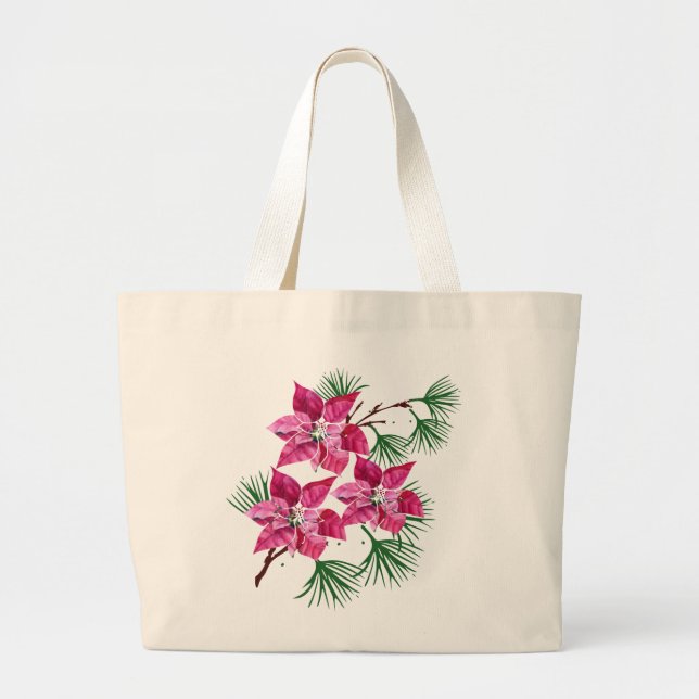 Pink Poinsettia Bag (Front)