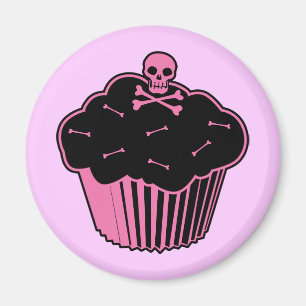 Pink Poison Cupcake Magnet