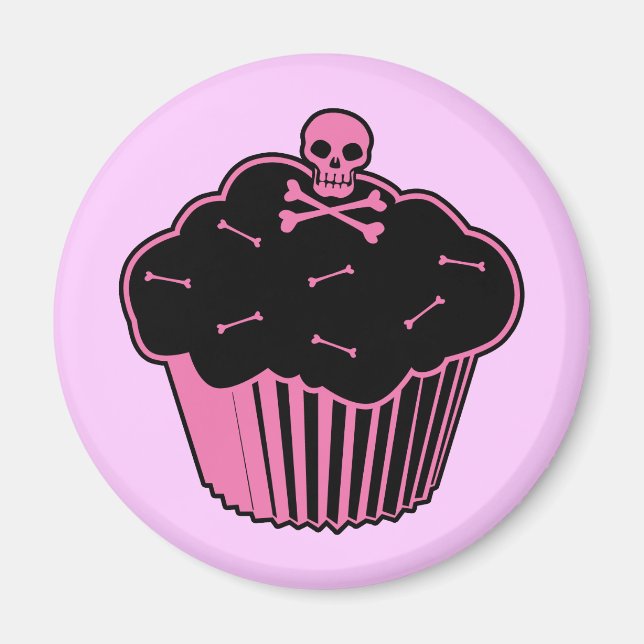 Pink Poison Cupcake Magnet (Front)