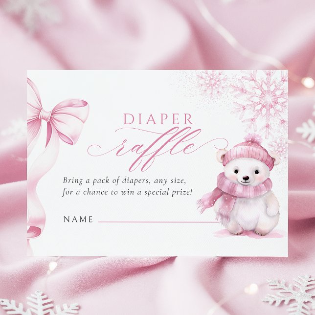 Pink Polar Bear Diaper Raffle Card (Creator Uploaded)