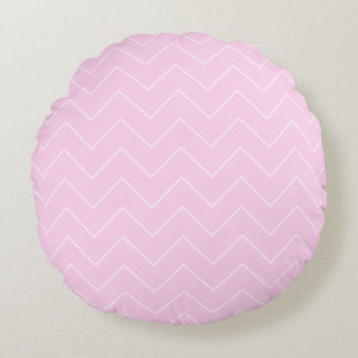 Pink Polka Dot Baby Girl Throw Pillow - Round
