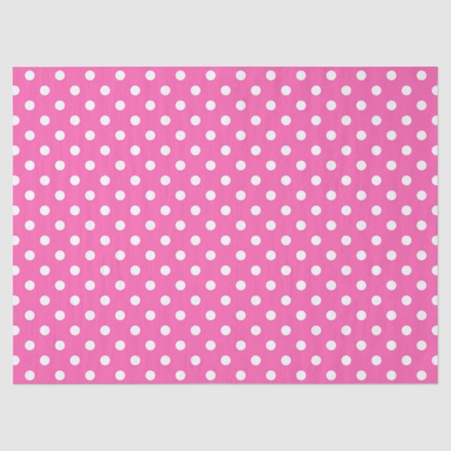 Pink Polka Dot Breast Cancer Awareness Pattern Tissue Paper (Front)