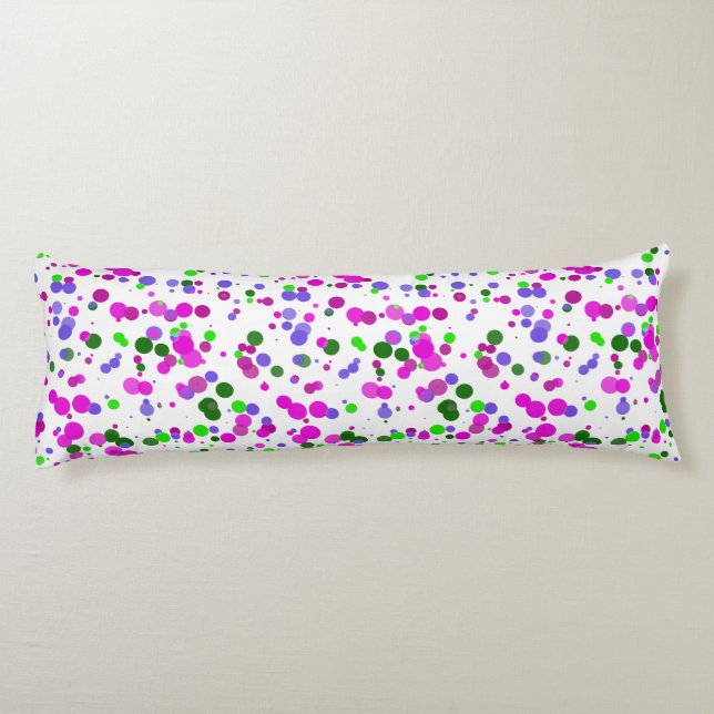 Pink Polka Dot Confetti Body Cushion (Back)