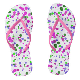 Pink Polka Dot Confetti Jandals