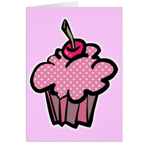 pink polka dot cupcake