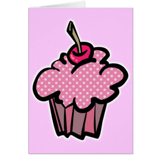 pink polka dot cupcake
