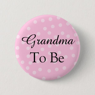 Pink Polka Dot Grandmother Button