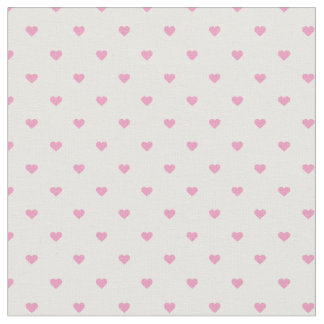 Pink Polka Dot Hearts Fabric