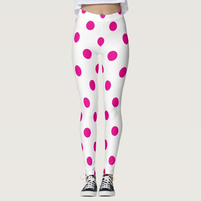 Pink Polka Dot Leggings (Front)