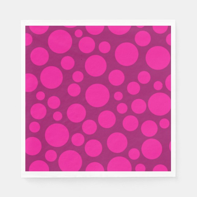 Pink polka dot napkin (Front)