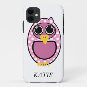 PINK POLKA DOT OWL Case-Mate iPhone CASE