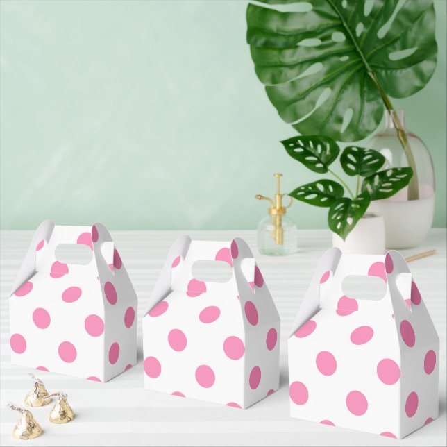 Pink Polka dot pattern gable box (Multiple)