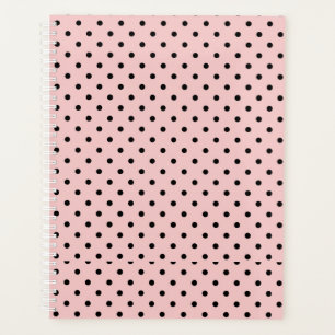 Pink, polka dot planner