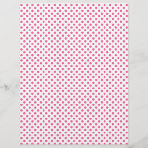 Pink polka dot scrapbook paper design