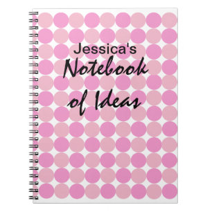 Pink Polka Dot Spiral Notebook