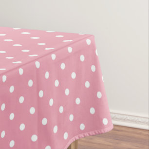 Pink Polka Dot Tablecloth