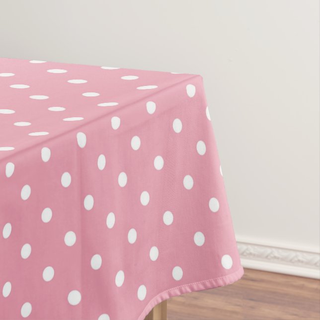 Pink Polka Dot Tablecloth (In Situ)