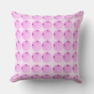 Pink Polka Dot Throw Pillow