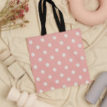 Pink Polka Dot Tote Bag<br><div class="desc">Pink polka dot tote bag</div>