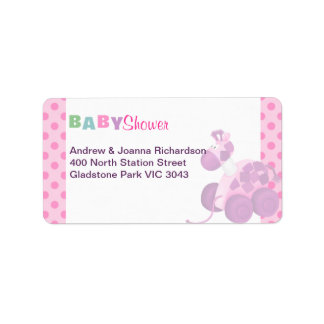 Pink Polka Dot & Toy Address Label