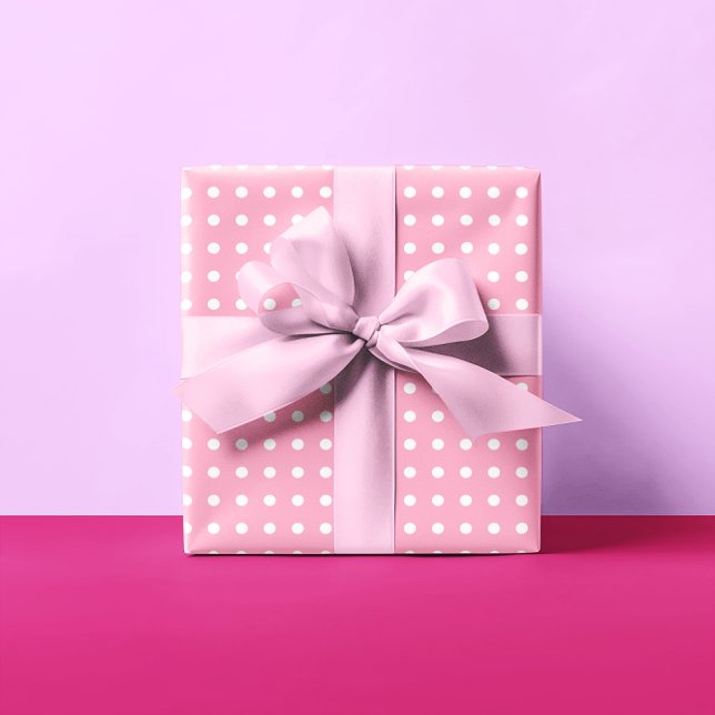 Pink Polka Dot Wrapping Paper (Creator Uploaded)