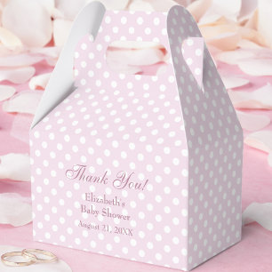 Pink Polka Dots Baby Shower Favour Box