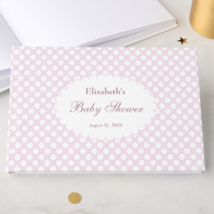 Pink Polka Dots Baby Shower Guest Book
