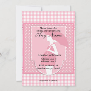 Pink Polka Dots Baby Shower Invitations