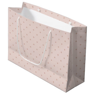 Pink Polka Dots Baby Shower Large Gift Bag