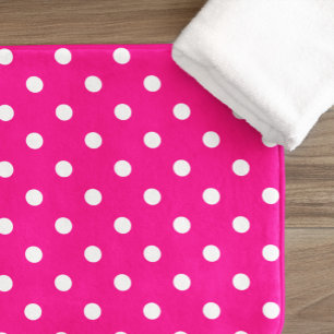 Pink Polka Dots Bath Mat