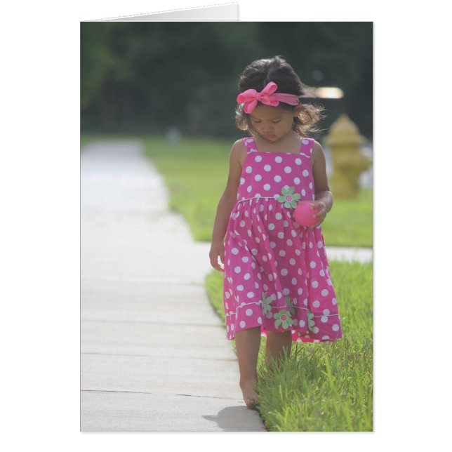 "Pink Polka Dots" - Card (Front)