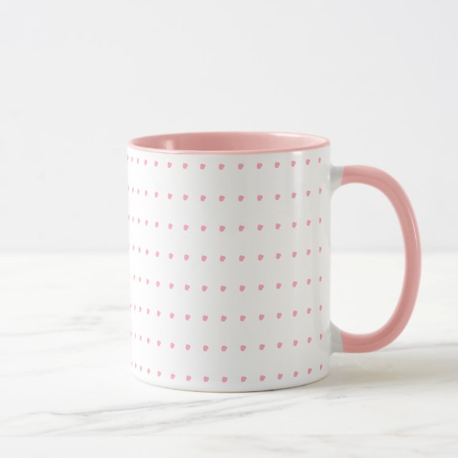 Pink Polka Dots Combo Coffee Mug (Right)