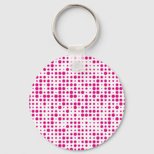 Pink Polka Dots Key Ring