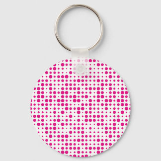 Pink Polka Dots Key Ring