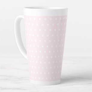 Pink Polka Dots Latte Mug