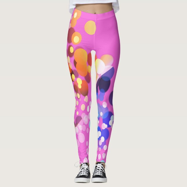 Pink polka dots leggings (Front)