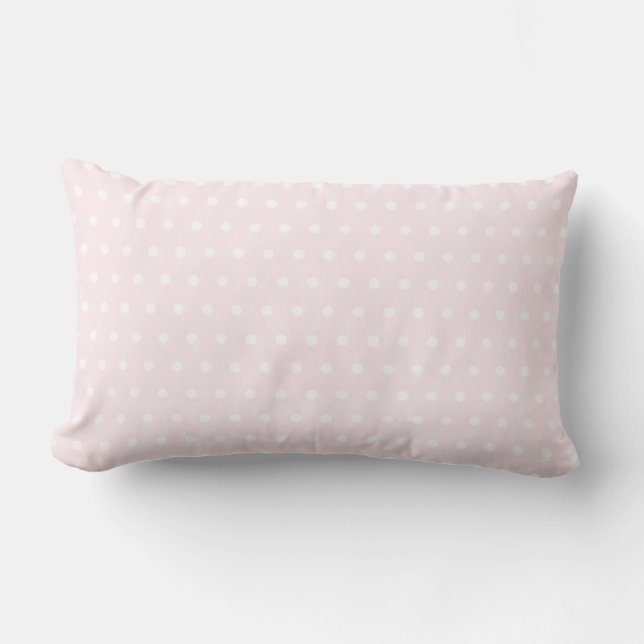 Pink Polka Dots Lumbar Cushion (Front)