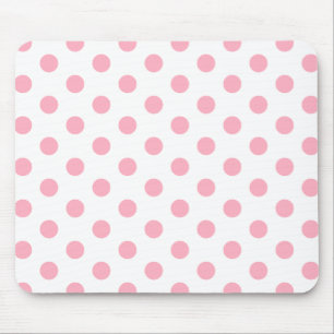 Pink Polka Dots Mouse Pad