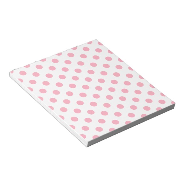 Pink Polka Dots Notepad (Angled)