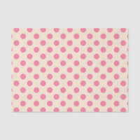 Pink polka dots on cream