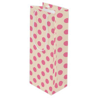 Pink polka dots on cream