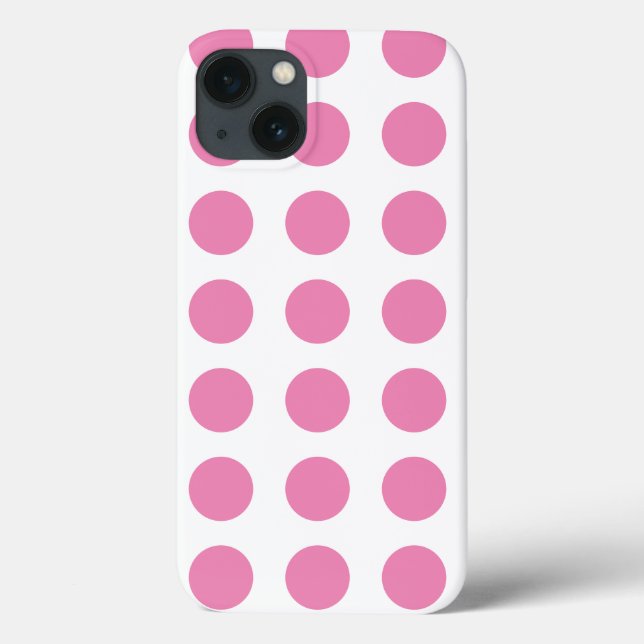 Pink Polka Dots Pattern Case-Mate iPhone Case (Back)