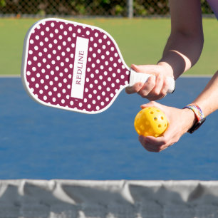 Pink Polka dots Pickleball Paddle