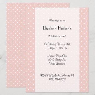 Pink Polka Dots, Polka Dot Pattern, Dots, Birthday Invitation