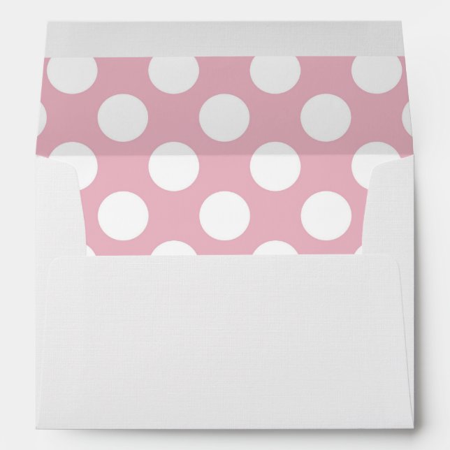 Pink Polka Dots, Polka Dot Pattern, Dots, Dotted Envelope (Back (Bottom))