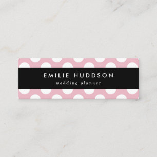 Pink Polka Dots, Polka Dot Pattern, Dots, Dotted Mini Business Card